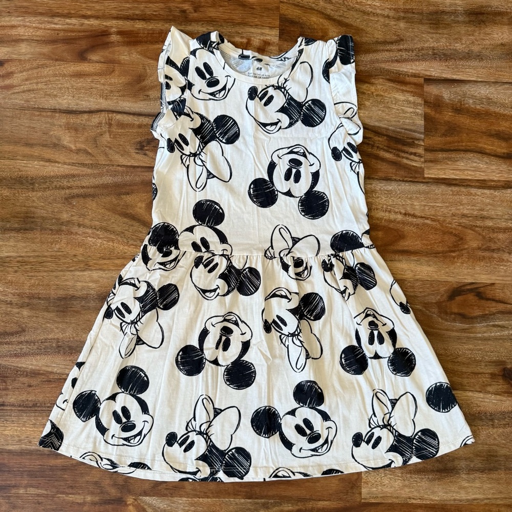H&M Black and White Mickey Mouse Sundress